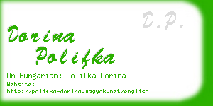 dorina polifka business card